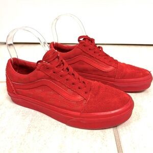 VANS Mono Checkered Racing Red Size 7.5M Women’s Sneakers Skate Shoes